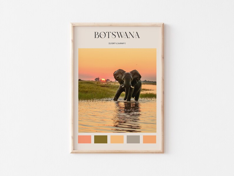 Botswana Print, Botswana Wall Art, Botswana Poster, Botswana Photo