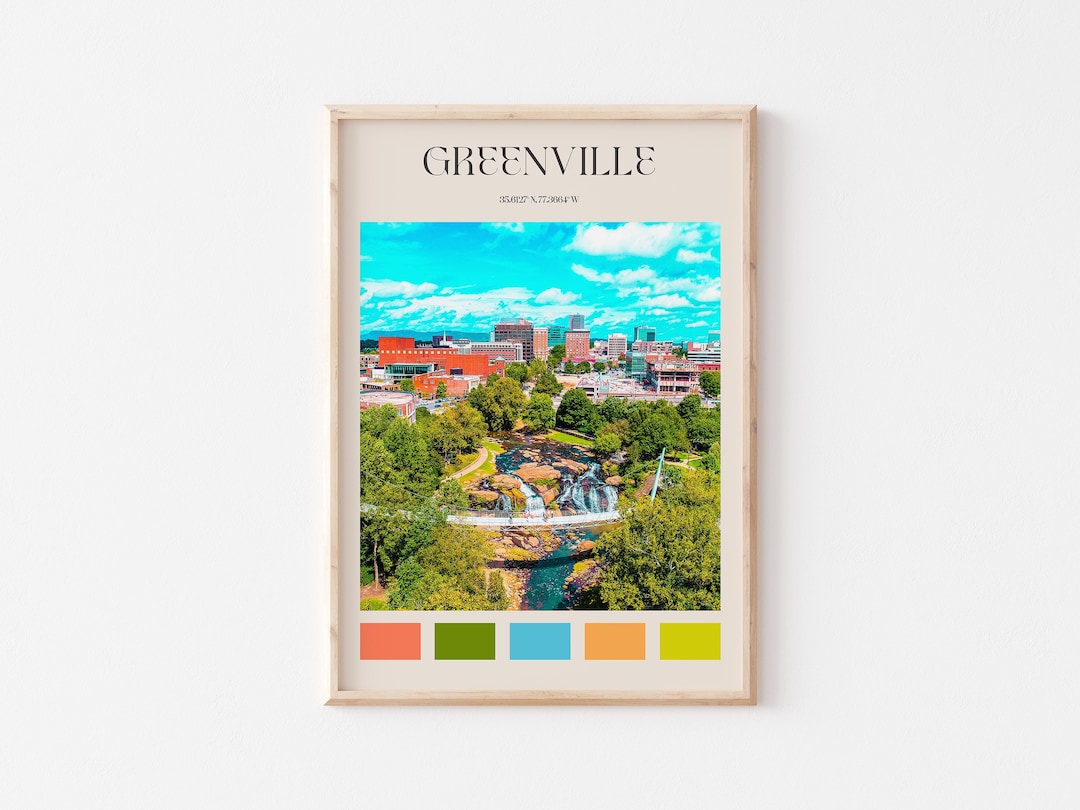 Greenville Print, Greenville Wall Art, Greenville Poster, Greenville