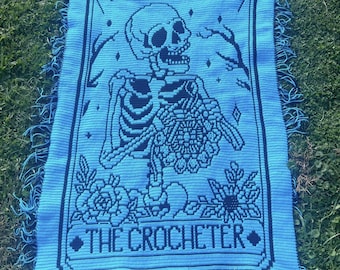 The Crocheter Tarot card Overlay Mosaic Crochet - PATTERN ONLY