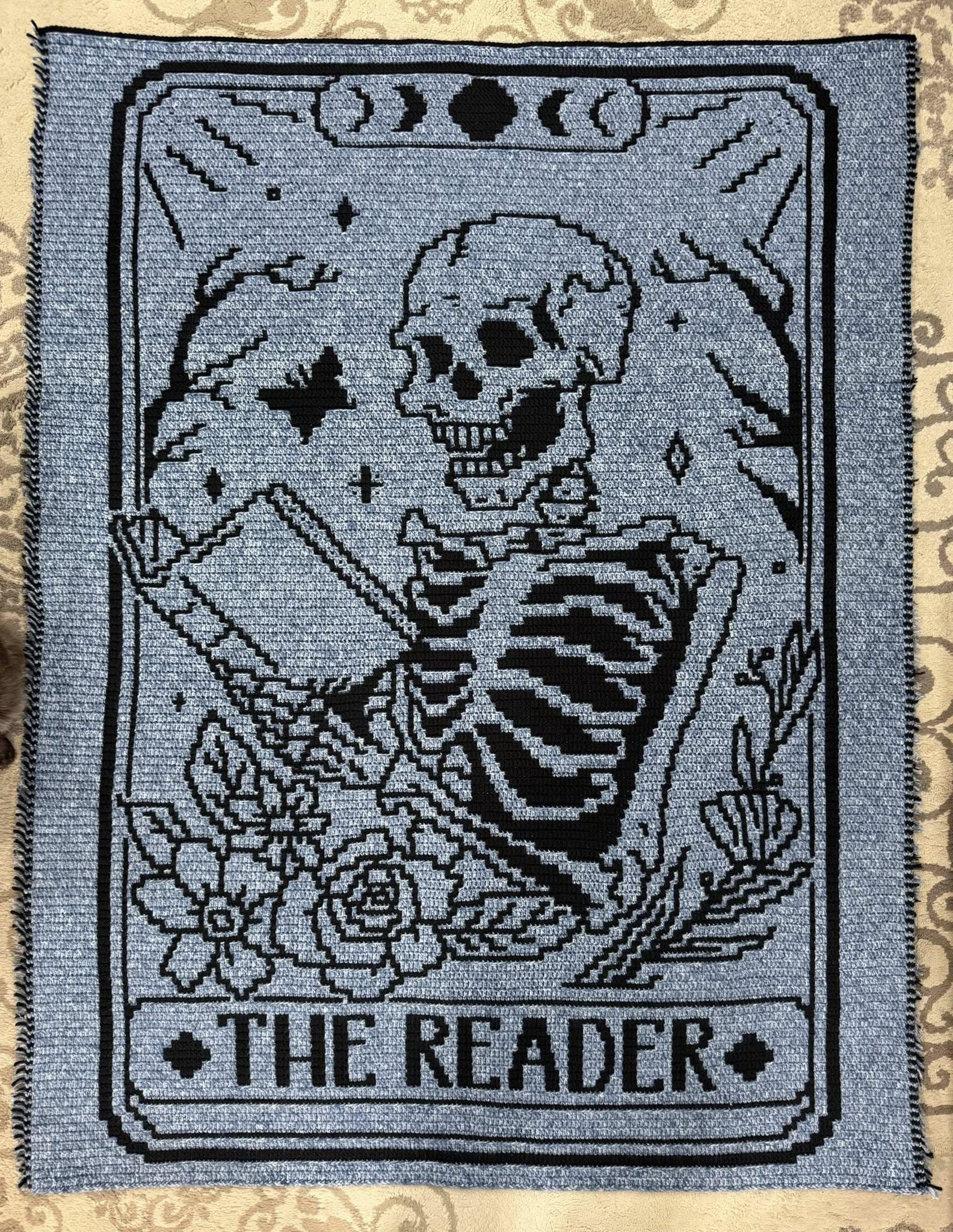 The Reader Tarot Card Overlay Mosaic Crochet - PATTERN ONLY - Etsy