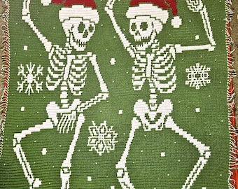 Spooky Christmas Overlay Mosaic crochet blanket PATTERN ONLY