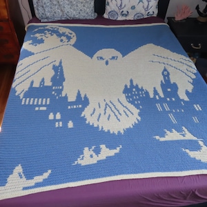 Night Flight Mosaic Crochet Blanket PATTERN ONLY