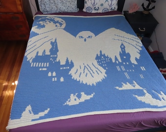 Night Flight Mosaic Crochet Blanket PATTERN ONLY