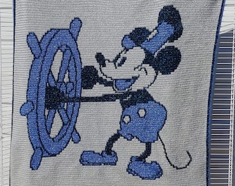 Steamboat Willie mosaic crochet blanket pattern