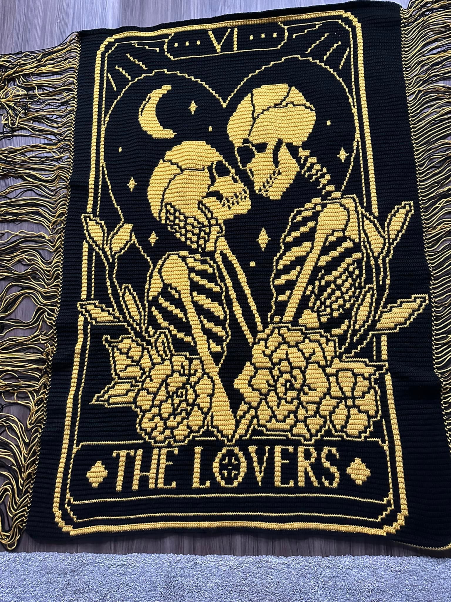 The Lovers Tarot Overlay Mosaic Crochet Blanket PATTERN ONLY - Etsy