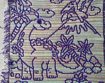 Cute-a-Saurus Dinosaur Overly Mosaic crochet boy baby/toddler blanket PATTERN ONLY