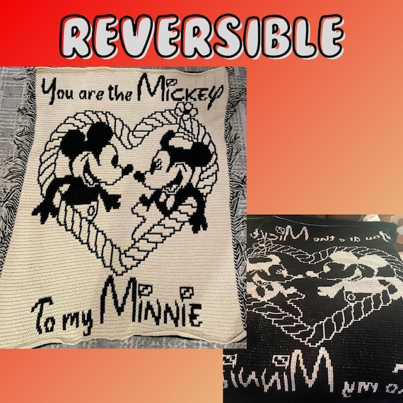 Mickey and Minnie Mouse Crochet Blanket Pattern - Reversible