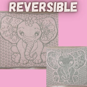 Chloe Elephant REVERSIBLE Mosaic crochet blanket PATTERN ONLY