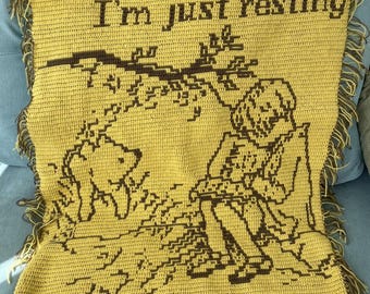 Silly Ol' Bear Classic Pooh Overlay Mosaic Crochet PATTERN ONLY - no copyright issues within the US!