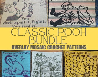 BUNDLE ~ CLASSIC POOH overlay mosaic crochet patterns