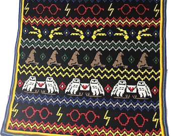 Wizard Icons mosaic crochet blanket/banner pattern