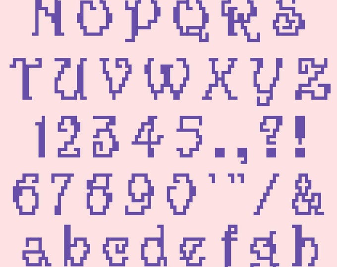 Letter Standerd Pattern Elegant Script Alphabet Overlay Mosaic Crochet Pattern - Personalize ...