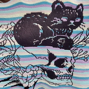 The Witch&#39;s Familiar Mosaic crochet blanket PATTERN ONLY