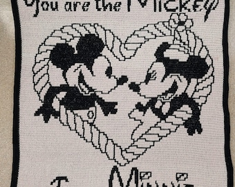 Mickey and Minnie Mouse Crochet Blanket Pattern - Reversible Mosaic (PDF Pattern)