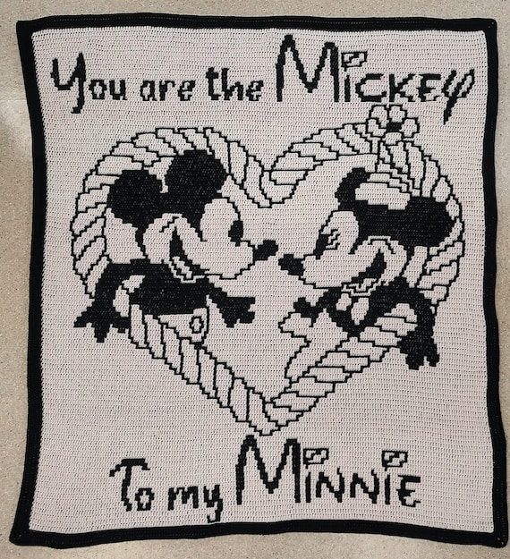 Mickey and Minnie Mouse Crochet Blanket Pattern - Reversible