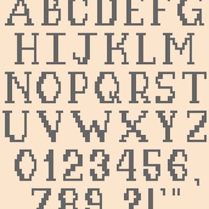 Typeset Alphabet Overlay Mosaic Crochet pattern - matches Classic Pooh series