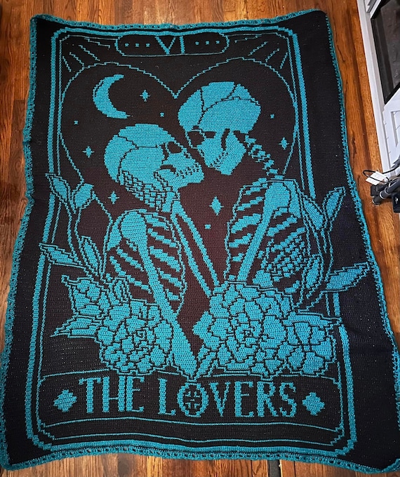 The Lovers Tarot Overlay Mosaic Crochet Blanket PATTERN ONLY - Etsy