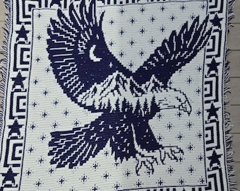 Majestic Flight Mosaic Crochet Blanket PATTERN ONLY