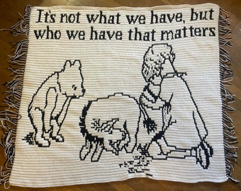 Classic Pooh and Eeyore - Who We Have Blanket PATTERN ONLY