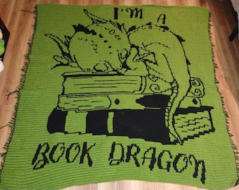 Baby Book Dragon Mosaic crochet blanket PATTERN ONLY