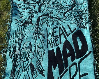 Alice and the Cheshire Cat Overlay Mosaic crochet blanket PATTERN ONLY