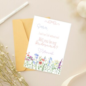 Pastel Floral Bridesmaid Proposal