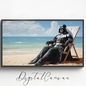 Samsung Frame TV Art | Star Wars | Darth Vader | Beach Frame TV | Digital Art Décor