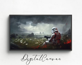 The Lonely Trooper | Star Wars | TV Frame Art | Samsung TV Frame Art | Samsung Frame Tv Art | Frame Art | Digital Art Decor