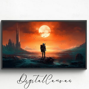 Mandalorian TV Frame Art | Star Wars Samsung Art | Vintage Samsung Frame tv | Decor Frame Art | Digital Art Download | Custom Frame Art |