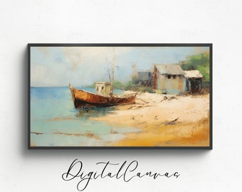 Samsung TV Frame Art | Vintage Summer Oil Painting | Art For Frame TV | Digital Art Decor