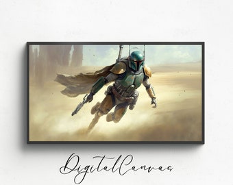 TV Frame Art | Star Wars Mandalorian | Samsung Art | Samsung Frame tv | Frame Art Wall | Decor Frame Art | Digital Art | Custom Frame Art |