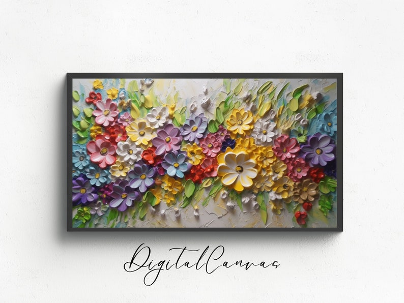 TV Frame Art Flower Abstract Art Samsung Art Samsung Etsy