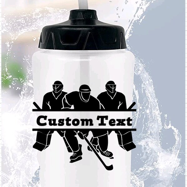 Personalized Hockey Water Bottles Etsy
