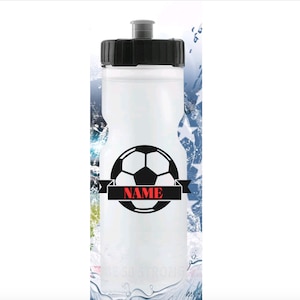 Personalized Soccer Water Bottle / Soccer Squeeze Bottle / Sports water bottle / custom