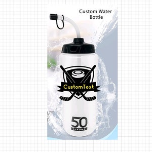 Personalisierte Hockey-Wasserflasche / Hockey-Wasserflasche / Sportwasserflasche / Benutzerdefiniert