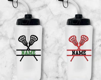Personalized Lacrosse Water Bottle / Lacrosse Water Bottle / Sports water bottle / custom