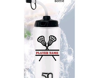 Personalized Lacrosse Water Bottle / Lacrosse Water Bottle / Sports water bottle / custom