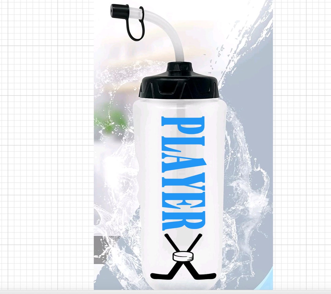 Personalized Hockey Water Bottle / Hockey Water Bottle / Sports Water