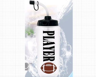 Personalized Football Water Bottle / Football Water Bottle / Sports water bottle / custom