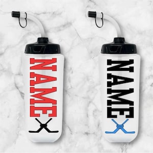 Personalized Hockey Water Bottle / Hockey Water Bottle / Sports water bottle / custom