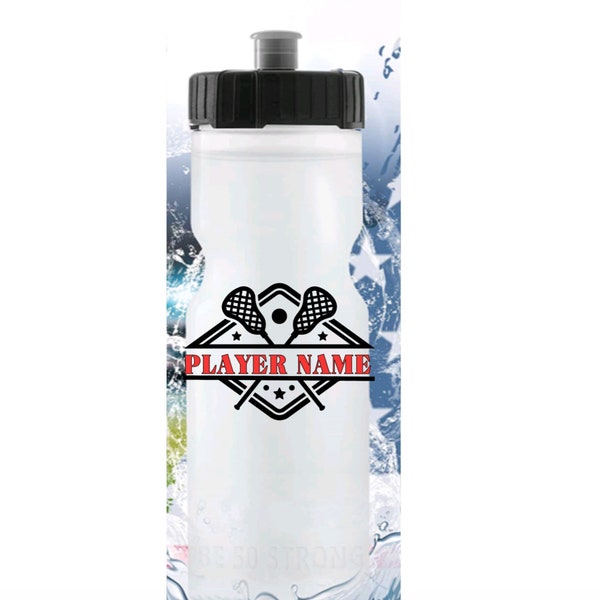 Personalized Lacrosse Water Bottle / Lacrosse Squeeze Bottle / Sports water bottle / custom