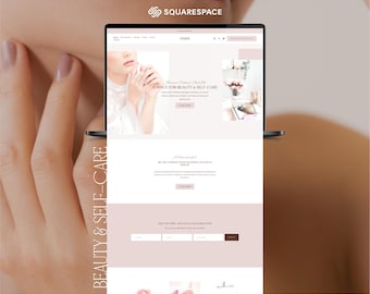 Plantilla de Squarespace para salones de belleza y esteticistas, plantilla web de belleza, diseño web para Squarespace 7.1