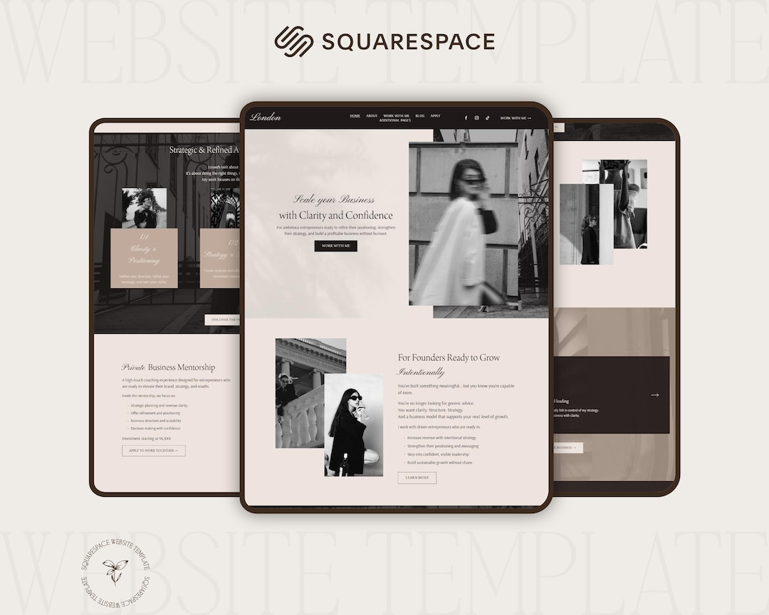Squarespace Template for High Ticket Coach | Business Coaching Website ...