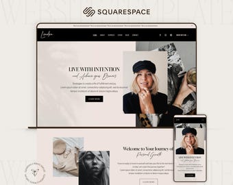 Squarespace Template für Coach, Luxus Website Template für Squarespace 7.1, erstellt mit Fluid Modul, Coaching Squarespace Template