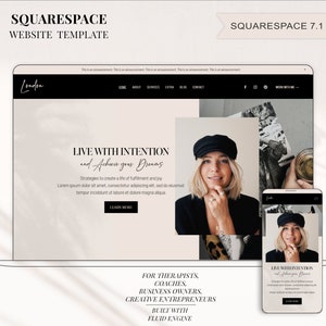 Squarespace template for coach, Luxury website template for Squarespace 7.1, made with fluid engine, Coaching squarespace template