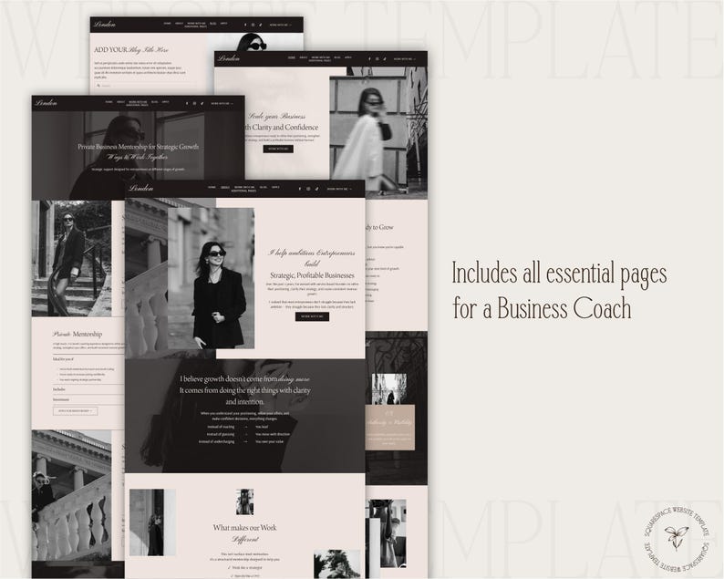 Squarespace Template for High Ticket Coach | Business Coaching Website ...
