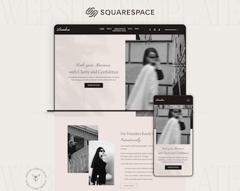 Squarespace Template for Business Coach | Luxury Coaching Website | Squarespace 7.1