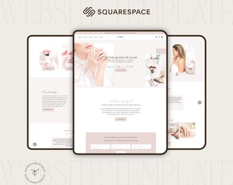 Squarespace Vorlage für Schönheitssalons | Squarespace Website Template Nägel | Kosmetiksalon Website Template für Squarespace