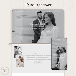 Squarespace template photographer - homepage design