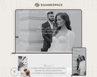 Squarespace Template für Fotografen, Website Template für Squarespace 7.1, Coaches, Therapeuten, Content Urheber